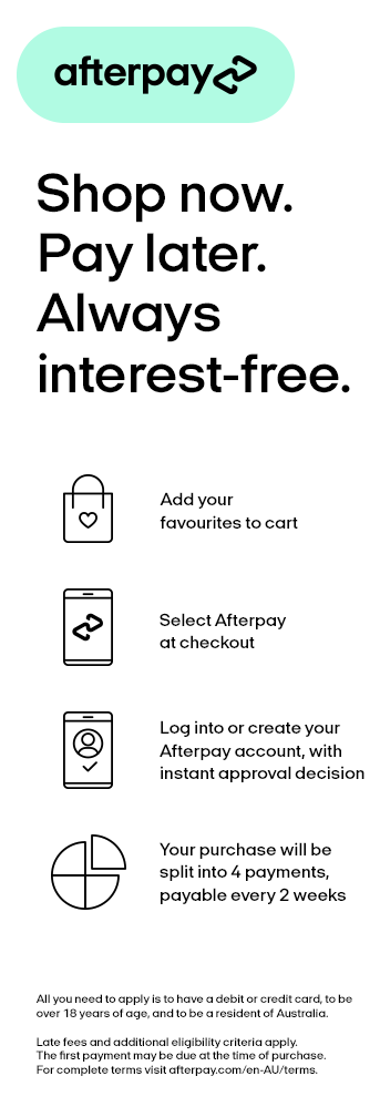 Buy with afterpay - own it now, pay later