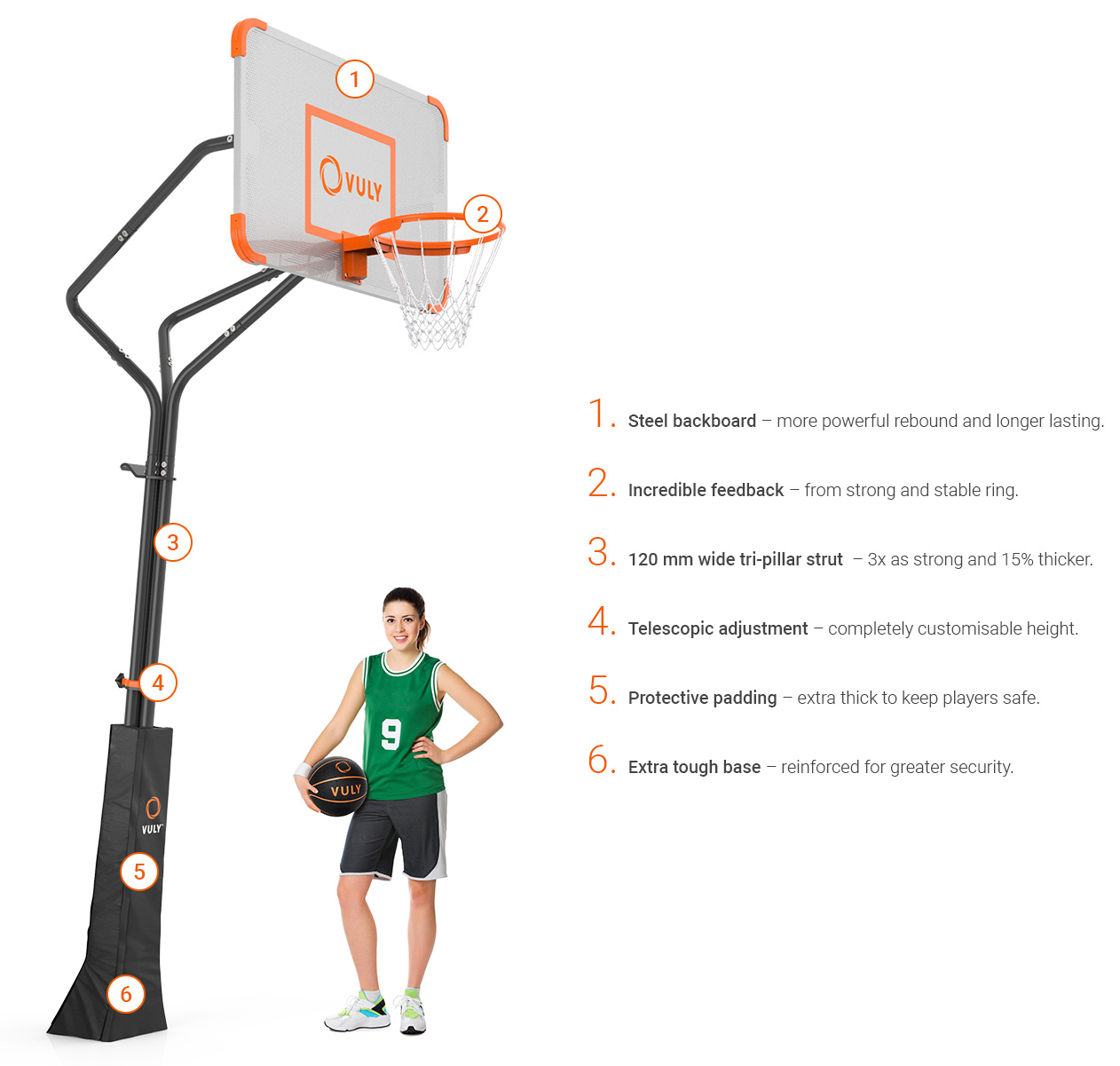 In Ground Basketball Hoop Slam Pro Vuly Play   Brand Comparison In Ground 